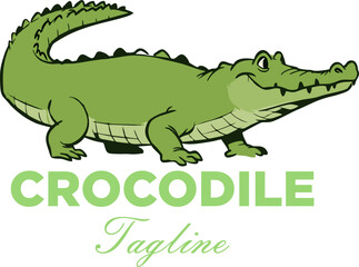 Vector of crocodile logo design illustration. Wild Animals. Reptile. Easy editable layered vector illustration