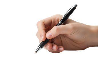 Handwriting Pen  Paper Closeup Image of a Hand Writing