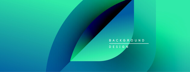 Abstract gradients create flowing shapes. Teal, blue, green hues blend smoothly. Modern design element for backgrounds, presentations.