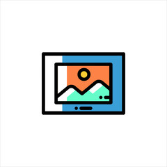 flat icon with shadow vector eps 10