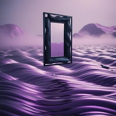 Abstract blue digital background with reflection evokes a serene sea under a light sky