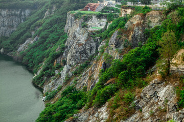 The natural background of the flora, various species of trees growing in the big forest, the richness of the ecosystem, is the habitat of flocks of birds and wild animals such as elephants, wolves
