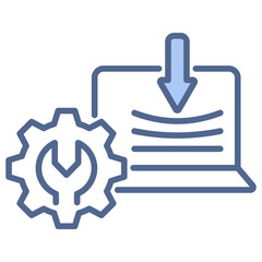 Obraz premium It Resilience Blue Icon