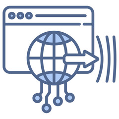 Technology Resilience Blue Icon