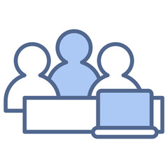 Tabletop Exercise Blue Icon