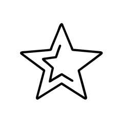 Obraz premium Star icon, line art, black and white, for website design