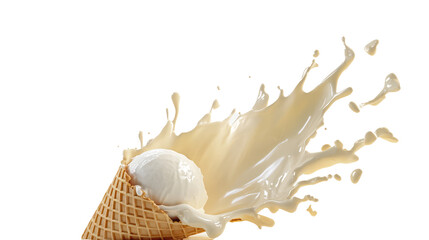 Refreshing vanilla  Ice Cream Cone, ice cream day, 20 July