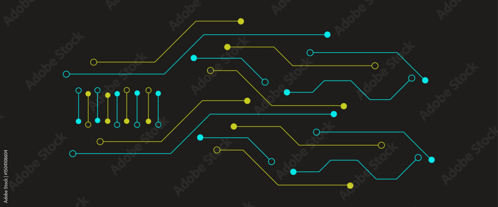 Poster printed circuit board. abstract futuristic circuit board. hi tech digital circuit board. futuristic 