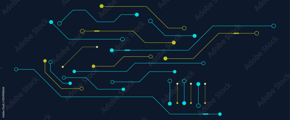 Poster printed circuit board. abstract futuristic circuit board. hi tech digital circuit board. futuristic 