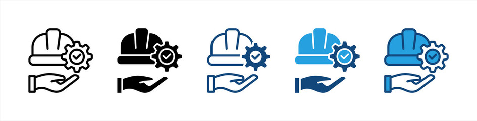 Safety Equipment icon sheet multiple style collection