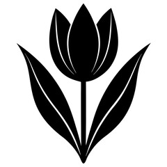 Obraz premium black and white flower
