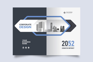 City Background Business Book Cover Design Template