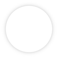 Realistic Black round drop shadow isolated on transparent background soft large circle drop shadow with soft edges. blank white round button drop shadow