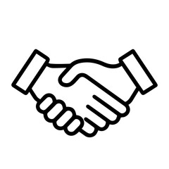 handshake icon on white background vector
Vector line icon hand gestures