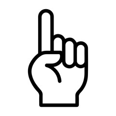 index finger up icon on white background vector
Vector line icon hand gestures