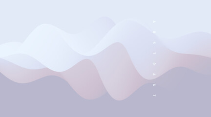 3D abstract wavy background with beautiful gradient colour transition. Dynamic wave. Vector illustration for banner, flyer, brochure, booklet, presentation or website design.