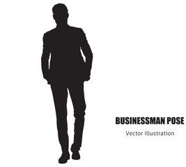 Stylish middle aged business man, mature professional executive, businessman leader fashion model wearing suit looking at camera isolated on white background posing for vertical full body portrait.