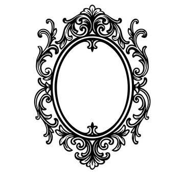 Vintage Barok Mirror Vector SVG Clipart illustration