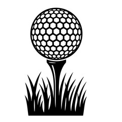 Golf Ball Vector SVG Clipart illustration