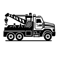 Naklejka premium Tow Truck Vector SVG Clipart illustration