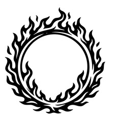 Flame Ring Vector SVG Clipart illustration