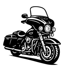 Police Type Motorcycle Vector SVG Clipart illustration