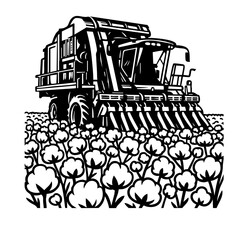 Cotton Picker Vector SVG Clipart illustration