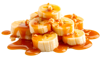 Sweet caramel banana dessert slice