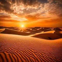 sunset in the desert