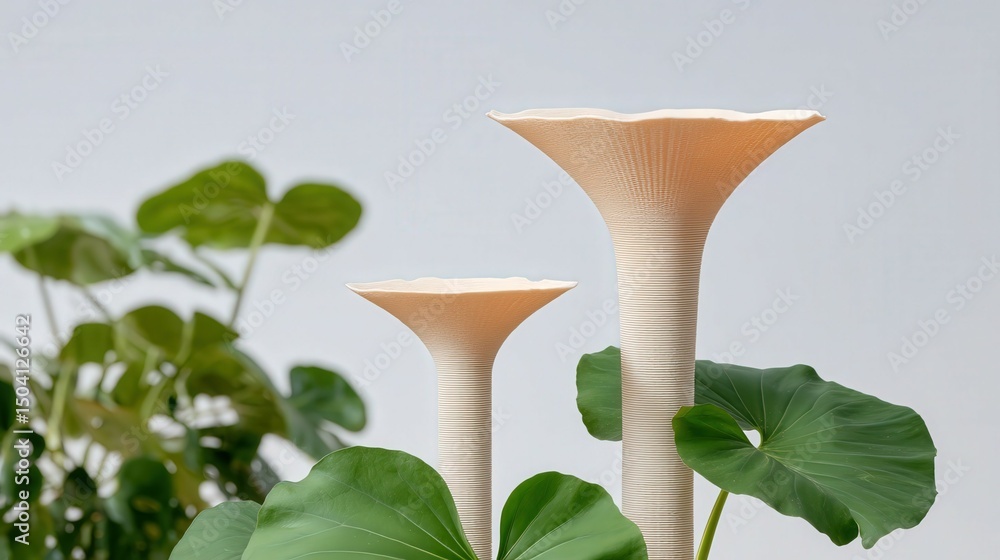Poster modern 3d printed structures showcasing sustainable design concepts