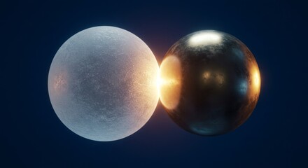 Celestial Bodies: Glowing Contact of Textured Spheres