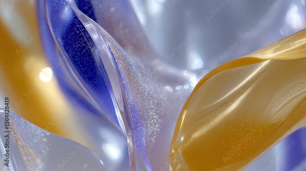 Poster abstract mental state representation through colorful fluid forms