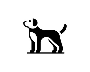 Clean dog icon for modern vector identity