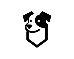 Playful pet logo with minimalist dog design