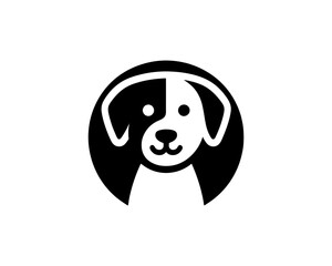 Dog logo icon for trendy branding style