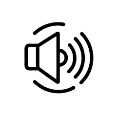 doodle music icon vector illustration, loudspeaker, speaker icon isolated on white background. 