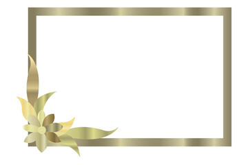 golden frame with leaves