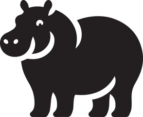 Hippopotamus Silhouette Vector Set – Wild Animal Graphics for Safari, Zoo, and Nature-Themed Design Projects