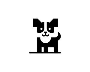 Playful dog symbol logo