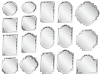 ラベル、丸線、2銀