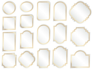 ラベル、丸線、6白