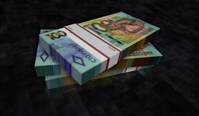Belarusian rubel money banknotes pack 3d illustration