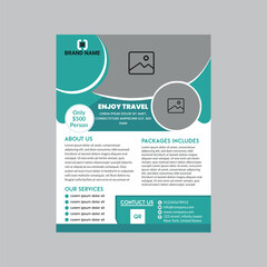 Travel Flyer Design Template for Enjoy