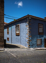 colorful houses in the city of tenerife, spain