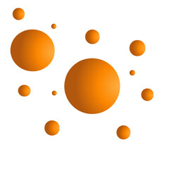 abstract orange background with circles