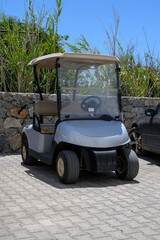 Golf Cart Parked on Outdoor Lot
