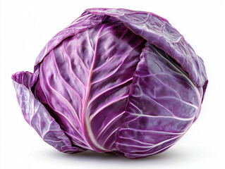 Obraz premium cabbage purple isolated on white background