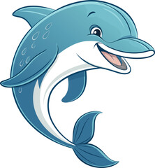 minimalist dolphin vector art illustration 