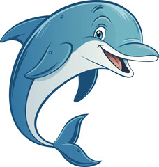 minimalist dolphin vector art illustration 