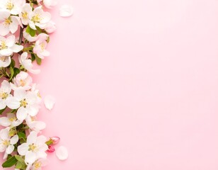 Fototapeta premium Spring Blossom on Pink Background